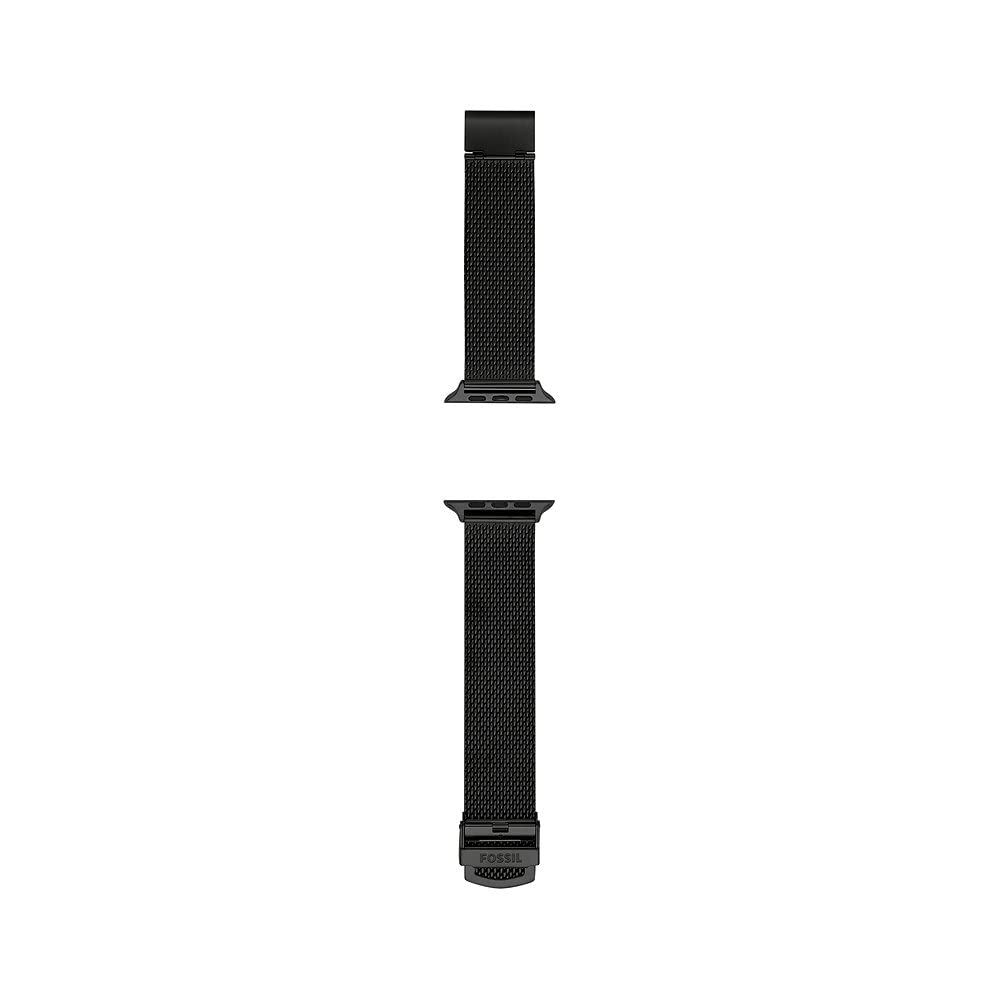 Fossil Bracelet en Cuir ou Acier Inoxydable pour Homme, Compatible avec Apple Watch® 42 mm/44 mm/45 mm/46 mm/49 mm