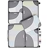 6 Set Packing Cubes for Travel, OlarHike 3 Various Sizes(Large,Medium,Small) Luggage Organizer Bags for Travel Accessories Travel Essentials, Travel Cubes for Carry on Suitcases (Grey)