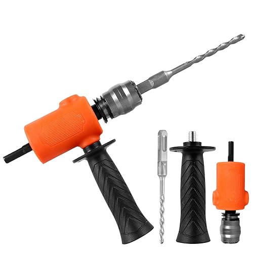 Electric Drill to Hammer Adapter, Portable Hand Electric Drill to Hammer Conversion Head with Drill Bit Lightweight Electric Hammer Drill Head Drill Conversion Head for Electric Drill
