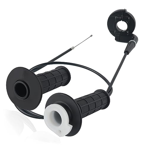 Image of Mini Bike Throttle Cable Kit with 7 /8 inch 22mm Dirt Bike Grips,Twist Throttle Compatible with Falcon 200 Mini Bike Motovox MBX10 MBX11 MBX12 Mini Bike Coleman CT200U CT200U-EX BT200X Mini Bike