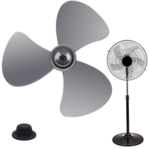 Genérico Recambio De Aspas Para Ventilador De Pie (400mm 16 Pulgadas), Aspas De Ventilador De Repuesto, Hélice De 3 Palas Con Tuerca De Fijación, Juego De Recambio Universal Para Ventiladores