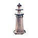 Wooden Lighthouse Decor, 10.25Inch Decorative Nautical Lighthouse Rustic Ocean Sea Beach Themed Lighthouse Decoration, Handcrafted Tabletop Nautical Themed Home Decor Bathroom Decor(Seabird & Anchor)