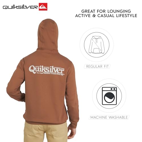 Image of Quiksilver Men's Regular Fit Super Soft Fleece Midweight Pullover Hooded Sweatshirt