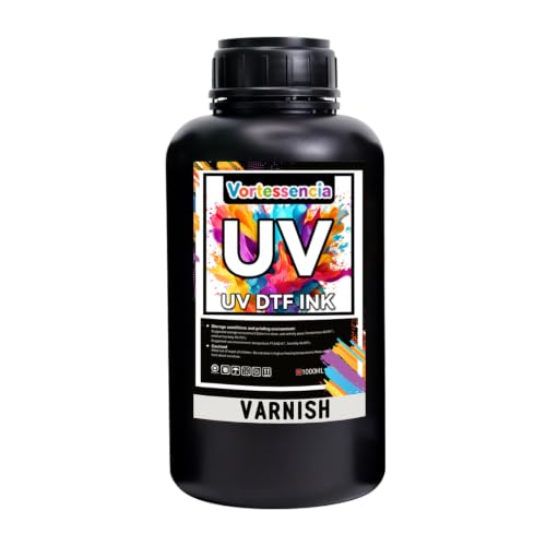 Vortessencia UV DTF Ink Varnish(1000ML) - Compatible for UV DTF Printer XP600 i3200 TX800 i1600 1390 DX5 DX6 DX7 DX10 L805 Sticker Printing on A B Films(Varnish)