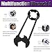 Jdeetve 2pcs Basin Wrench Multifunctional Sink Wrench 7 Sizes Faucet Tool Four-jaw Hex Spanner Universal Plumbers Tool for Tight Spaces Kitchen Bathroom Home