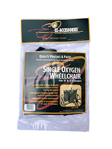 EZ-ACCESS EZ-ACCESSORIES Wheelchair Single Oxygen Carrier for D & E Cylinders