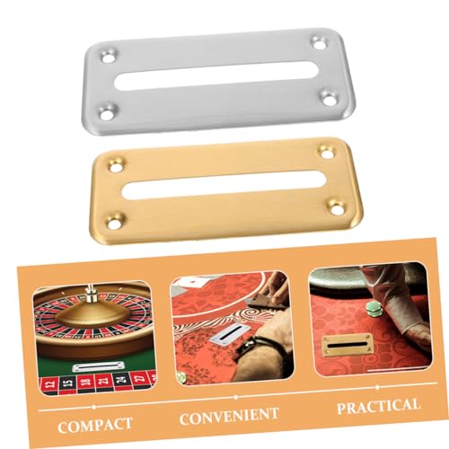 2 piezas accesorio ranura para caja de dinero de acero inoxidable miniatura 3