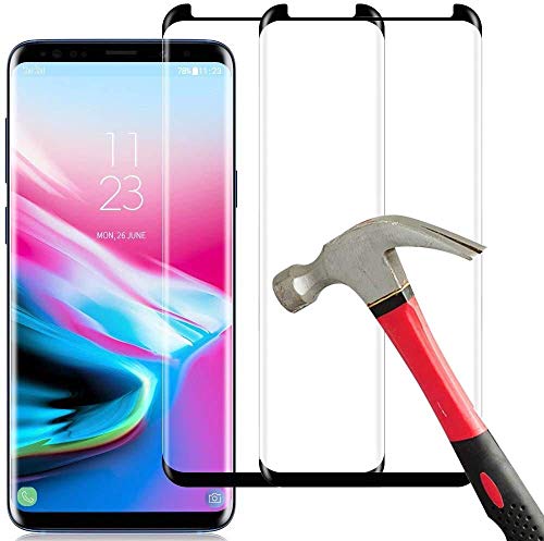 [2 Pack] Galaxy S9 Screen Protector, Keklle Full Coverage Anti-Scratch Anti-Bubble 3D Touch 9H Hardness Tempered Glass Screen Protector for Samsung Galaxy S9