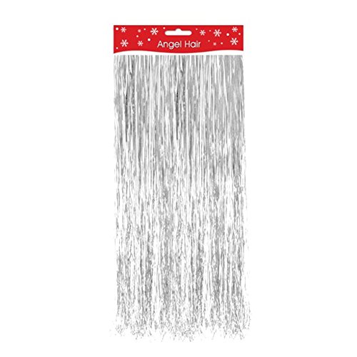 The Home Fusion Company Christmas Xmas Decoration Angel Hair Tinsel Lametta White Red Silver Gold