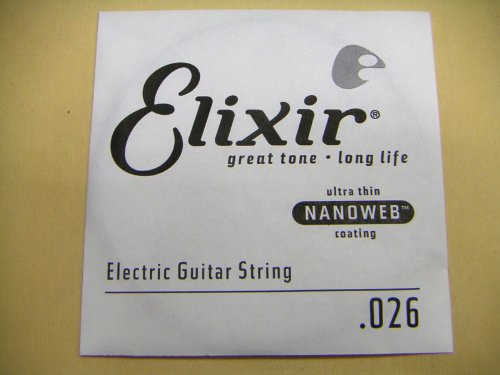 エリクサー .026 バラ弦 1本 コーティング ナノウェブ Elixir エレキギター弦 ワウンド弦
