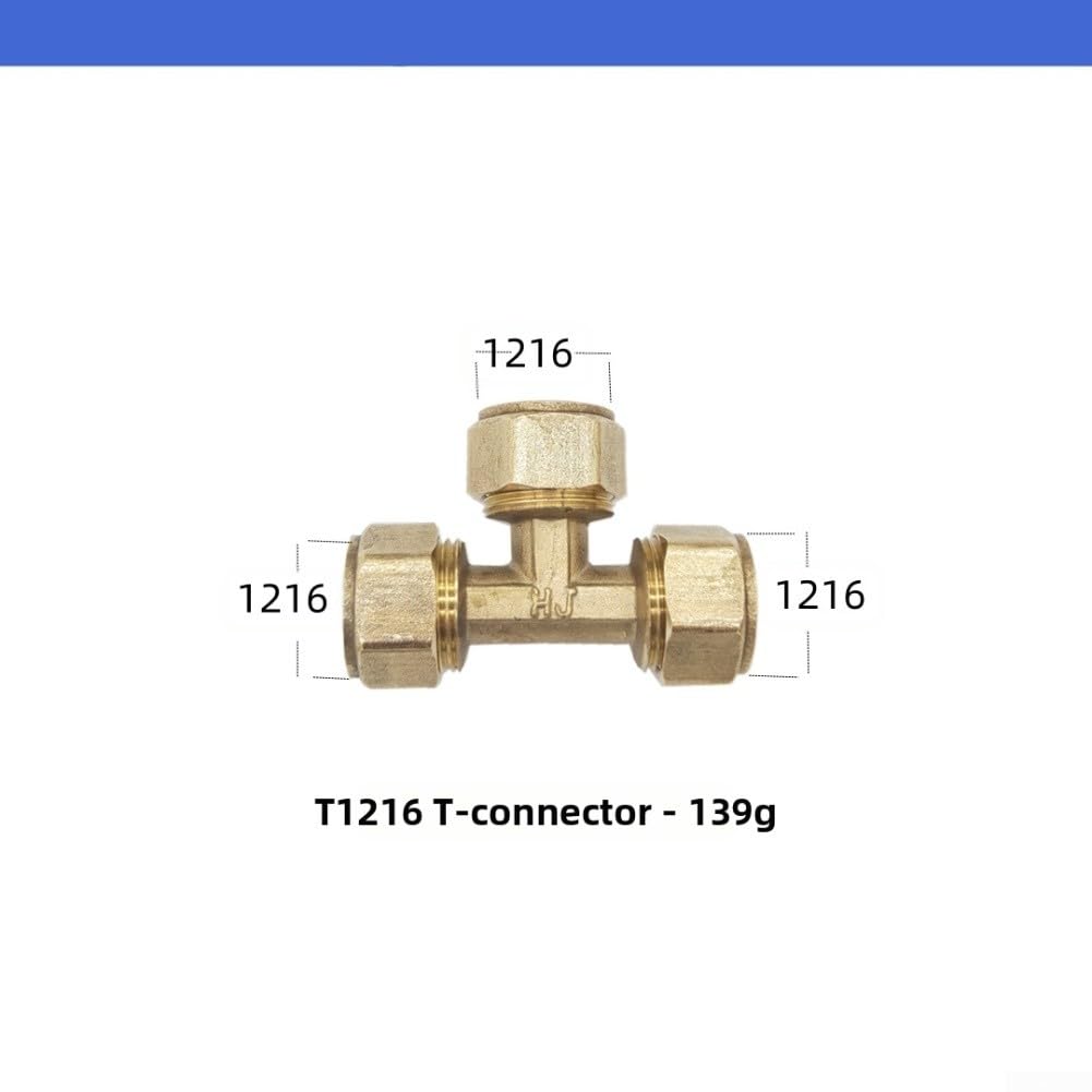 Kit de accesorios PEX de empuje con codos y tees de latón sin plomo para fontanería, compatible con múltiples tipos de tuberías certificados según las normas NSF ANSI 61