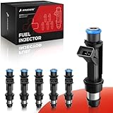 A Plus Auto 6PCS Fuel Injectors, Compatible with Chevrolet Trailblazer Trailblazer EXT, GMC Envoy Envoy XL XUV Canyon, Isuzu Ascender, Buick Rainier, Hummer H3, Saab 9-7x-L4 L5 L6 Replace 17113680