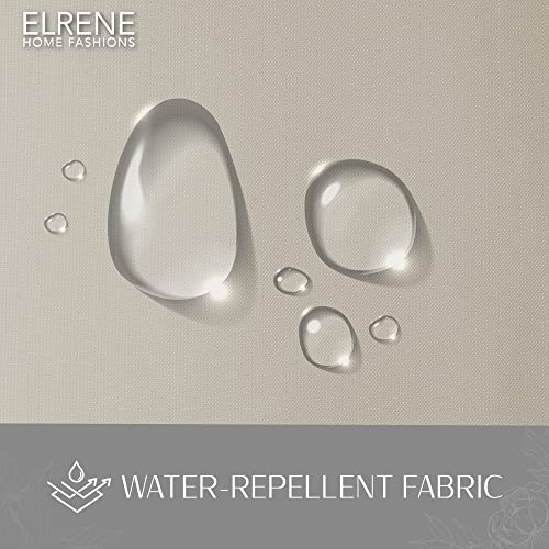 Elrene Home Fashions Matine Solid Tab-Top Indoor/Outdoor Curtain Panel, 52 inches X 84 inches, Taupe, W 52" x L 84" (1 Panels) - Image 4