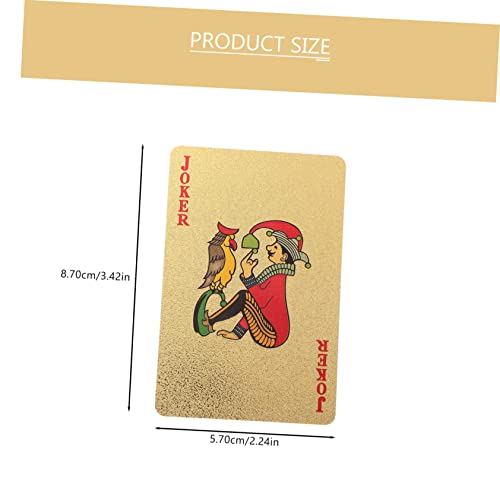 BESTonZON 3stücke Goldene wasserdichte Pokerkarten Aus Hochwertiges Kartenspiel Für Partys Und Unterhaltung Für Texas Hold Und Andere Spiele Langlebig Und Leicht Zu Reinigen – Bild 3