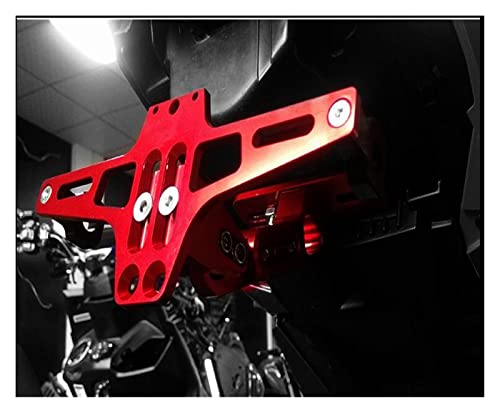 Support de plaque d'immatriculation de moto avec support rangement queue et lampe de direction - 6