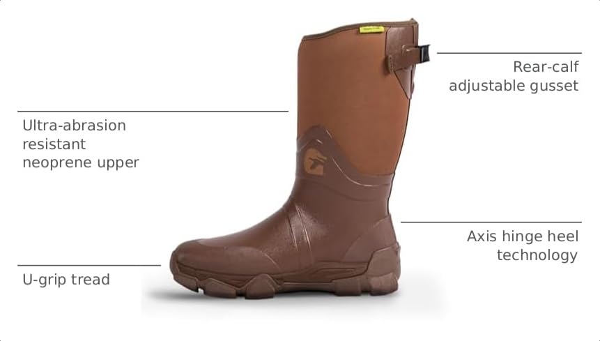 Image of Gator Waders Men's Omega Flow Hunting Durable Lightweight 14 inch Height Boots with Calf Adjustable Gusset & Air Mesh Lining