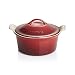 Le Creuset Stoneware Heritage Covered Round Casserole, 3-Quart, Cerise (Cherry Red)