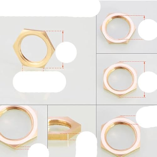 10 Teile/los Messing Rohrverschraubung Sechskantmuttern Kupfer Sechskant Befestigungsmuttern Sanitär Rohrverschraubungen 1/8quot; 1/4" 3/8" 1/2" 3/4" 1"-3I8 Zoll Cover