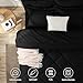 CozyLux Full Size Comforter Sets Black - 7 Pieces Bed in a Bag Full, Luxury Soft Bed Set for All Seasons, Bedding Set with Down Alternative Comforter, Sheets, Pillowcases & Shams