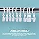 WOLMIK Gardinenringe 20 Stück Vorhangringe mit Clips, 35 mm Diameter Ringe Duschvorhang Hanging Ring Clip Plastic Curtain Clip Rod Curtain Rings with Clips für Vorhänge und Gardinenstangen