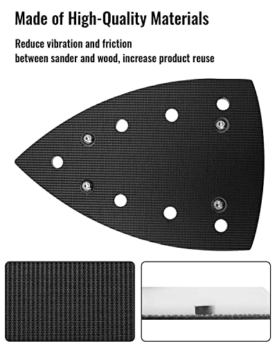 Image of TIKSCIENCE DTS400 DS400 Triangle Sanding Pad Fit for Random Orbit Sanders STF-Delta-100x150mm StickFix Base, Sanding Pad for Detail Sanding in Corners and Edges