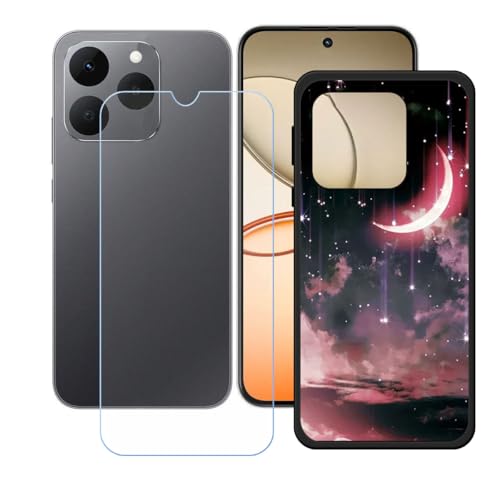 BMPNLSZ �K�p Realme Narzo 90 5G�p+HD�����K���X�ɓK�����ėpTPU�P�[�X�A�V���J�Q���P�[�X�o���p�[�ی�o�b�N�P�[�X-Realme Narzo 90 5G�p�ɓK����9�d�x�X�N���C�u�h�~�X�N���[���v���e�N�^(6,57") - WZ1