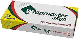 Wrapmaster Number 4500 Cling Film Rolls, Pack of 3