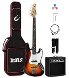  Iman Legend JB-20 Pack Sunburst Pack Bajo Eléctrico con Amplificador