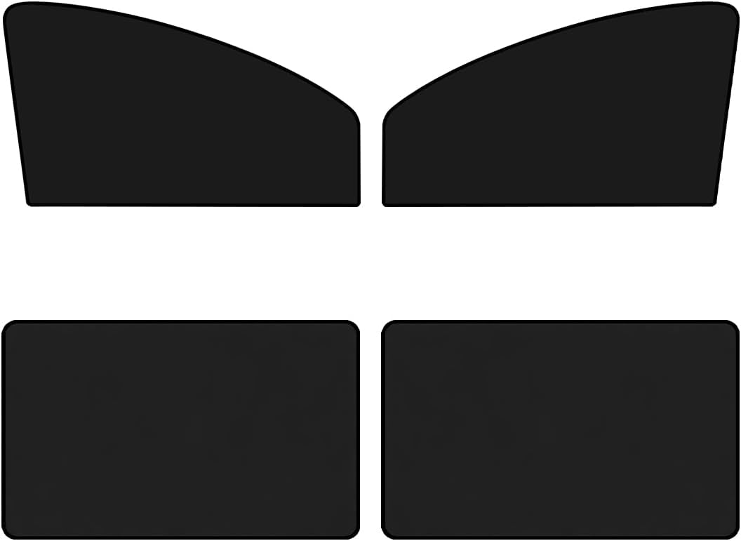 4PCS Car Window Sun Shades, Magnetic Vehicle Privacy Side Sunshades Blackout Curtains, Automotive Interior Window Covers Accessories for Napping Camping, Universal for Most Vehicles