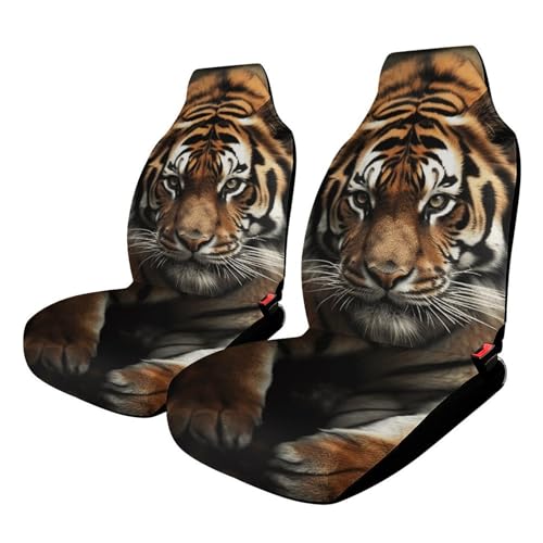 Housse de siège de voiture universelle motif tigre : protection durable facile à installer
