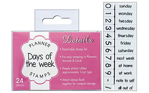 Details Days of Week Planner Stamp Set (CU-08008)