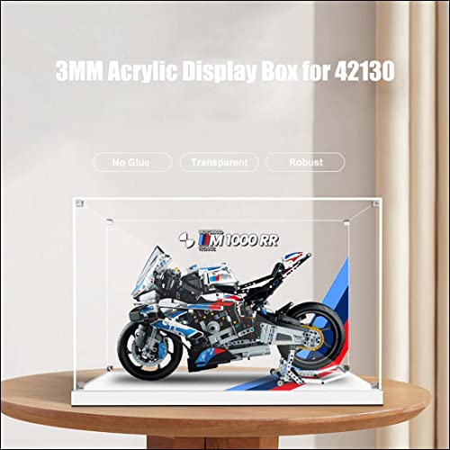 TopBrixx Vitrine für Lego Technik BMW M 1000 RR 42130, 3MM Acryl Schaukasten für Lego 42130(Nicht Enthalten Lego Modell) – Bild 4