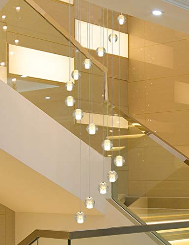 Escaleras giratorias Araña 16 piezas Bolas de vidrio Cover