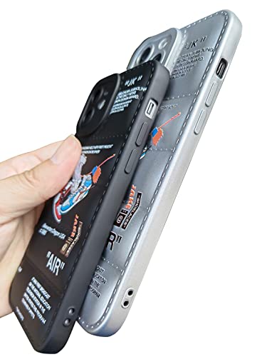 Ins Off Puffer Sneaker Phone Case For Iphone 13 Pro Max 6.7", Soft Silicone Shockproof Protection, Black #TOP2