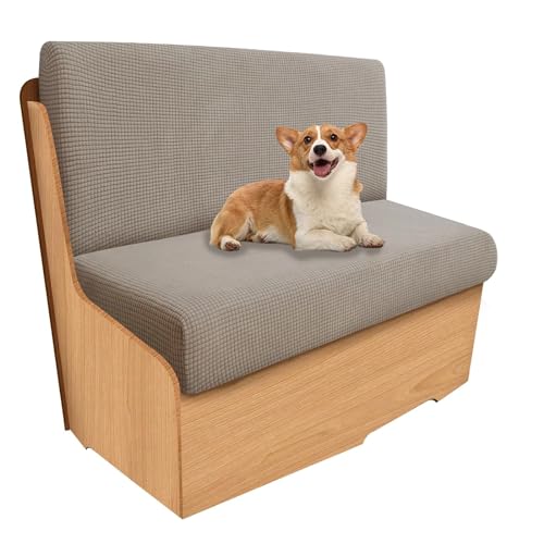 UNBBRRL Stretch Jacquard RV Dinette Cushion Covers Camper Car Bench Cushions Cover with Seat Cushions and Backrest Cushions, Sofa Slipcover for