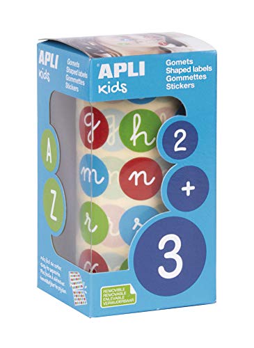 APLI Kids 16798 Gomets Abc Minusc Colores Rem, 20,0 Mm , color/modelo surtido