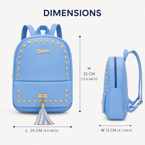 Image of VRITRAZ PU Leather Ladies Leather Shoulder Fitting Backpacks Designer Backpack Shoulder Bag, Handbag For Women, Girls Elegant Backpack Purse