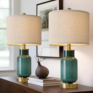21.25" Table Lamp Set of 2 Modern Lamp for Living Room Glass Nightstand Lamp for bedrooms,Desk,Farmhouse 2125 Table Lamp Set of 2 Modern Lamp for Living Room Glass Nightstand Lamp for bedroomsDeskFarmhouse