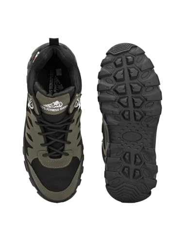 Image of Leo's Fitness Waterproof Canvas High Ankle Boots for Trekking Hiking & Other Casual Purpose