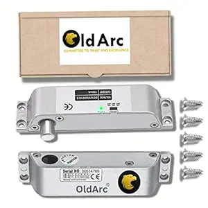 OldArc Surface Drop Bolt Lock with Adjustable Time Delay | Flat Surface door lock | DC12V Electric Drop bolt lock for door | dead bolt lock | Auto locking | Surface Contact Lock for Wooden Metal Doors