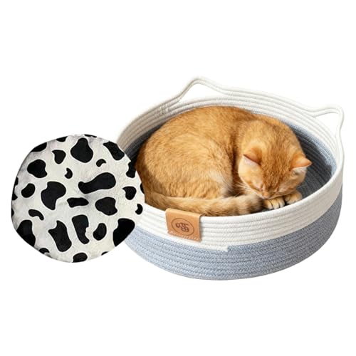 Lit en panier pour chat en corde de coton tressée main - 6