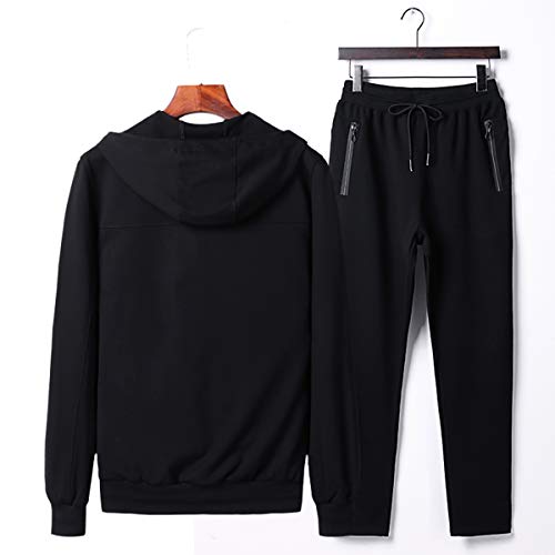 Prijouhe Men's Tracksuit Hooded Fitness Sport Suits Gym Hoodie 2 Piece Hoodies Joggers Sweatpants Sets Gym Jogging Tracksuits #TOP2