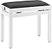 Stagg PB39 WHM VBK Klavierbank - Weiss Matt/Velour Schwarz