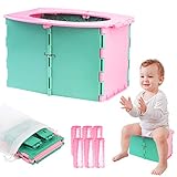 【Fácil de limpiar】Después de que el bebé haya ido al baño, saque la bolsa de limpieza y tire de manera fácil y cómoda. No tiene que preocuparse por la higiene de los baños públicos durante el viaje.