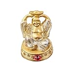 Glücksbuddha Geburtsstein Minifigur Gold Glitzernder Miniatur-Buddha mit Ihrem Geburtsstein (Juli)