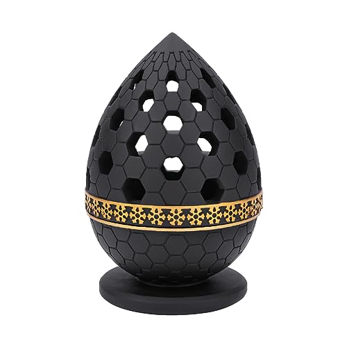 TERSCHELLING Charcoal Incense Burner Bakhoor Burner Oud Frankincense Resin Incense Burner for Yoga Spa and Aromatherapy Office & Home Decor (Black)