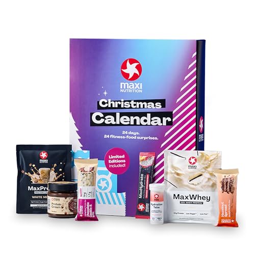 MaxiNutrition Protein Adventskalender 2025 mit 24 leckeren Überraschungen, Geschenkidee für Sportler