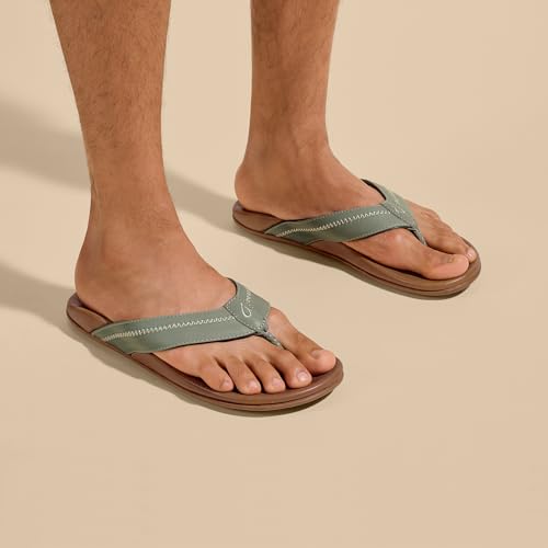 Image of OluKai Hiapo Men's Leather Beach Sandal, Crafted Materials | Non-Marking Sole, Lightweight & Durable, All-Day Comfort & Support