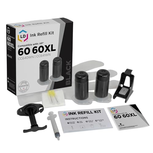 LD Products Remanufactured Ink Cartridge Replacement for HP 60 & 60XL High Yield (Single Black) Compatible with The Following HP Printer Model CH563WN 61XL