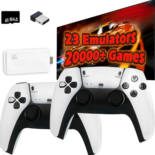 Image of TOYTONIC Ultra Hd Game Stick for TV with 20,000+ Built-in Games - Wireless Video Game Console with 2 Controllers, 64gb Card, 23 Emulators - Retro Gaming for Kids 7-14 & Family Entertainment